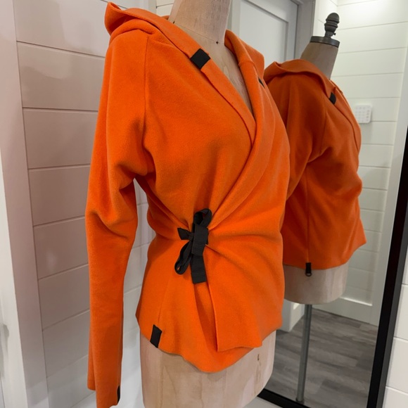 Henriette Steffensen Classic Fleece Wrap Cardigan - Orange - Picture 6 of 13